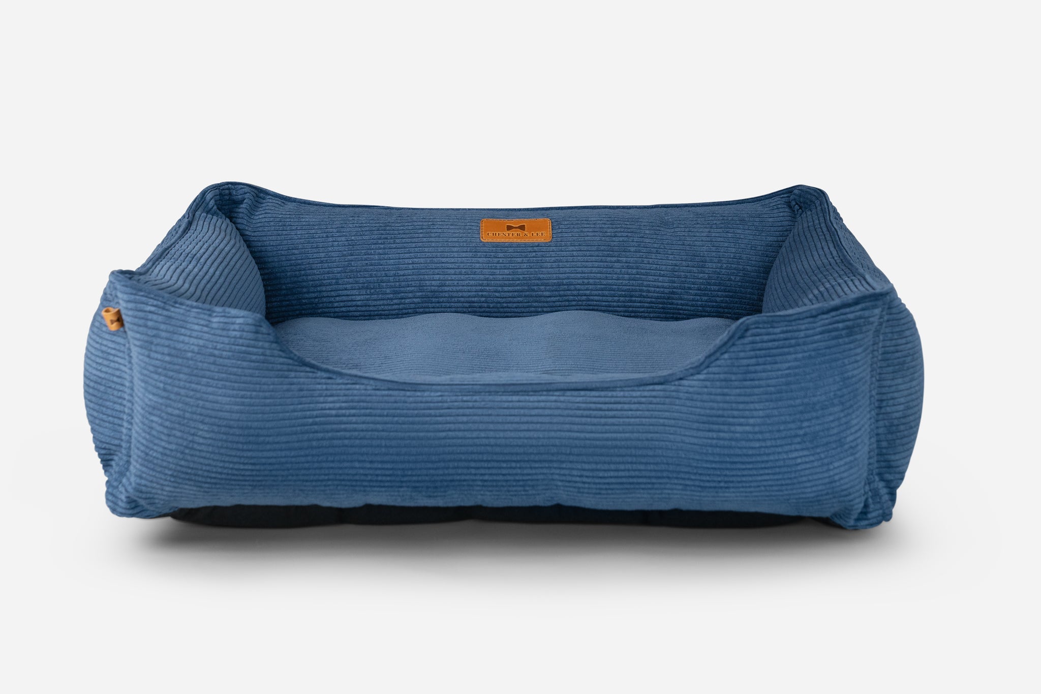Chester & Lee | Fancy Corduroy Sleeper Dog Bed Blue