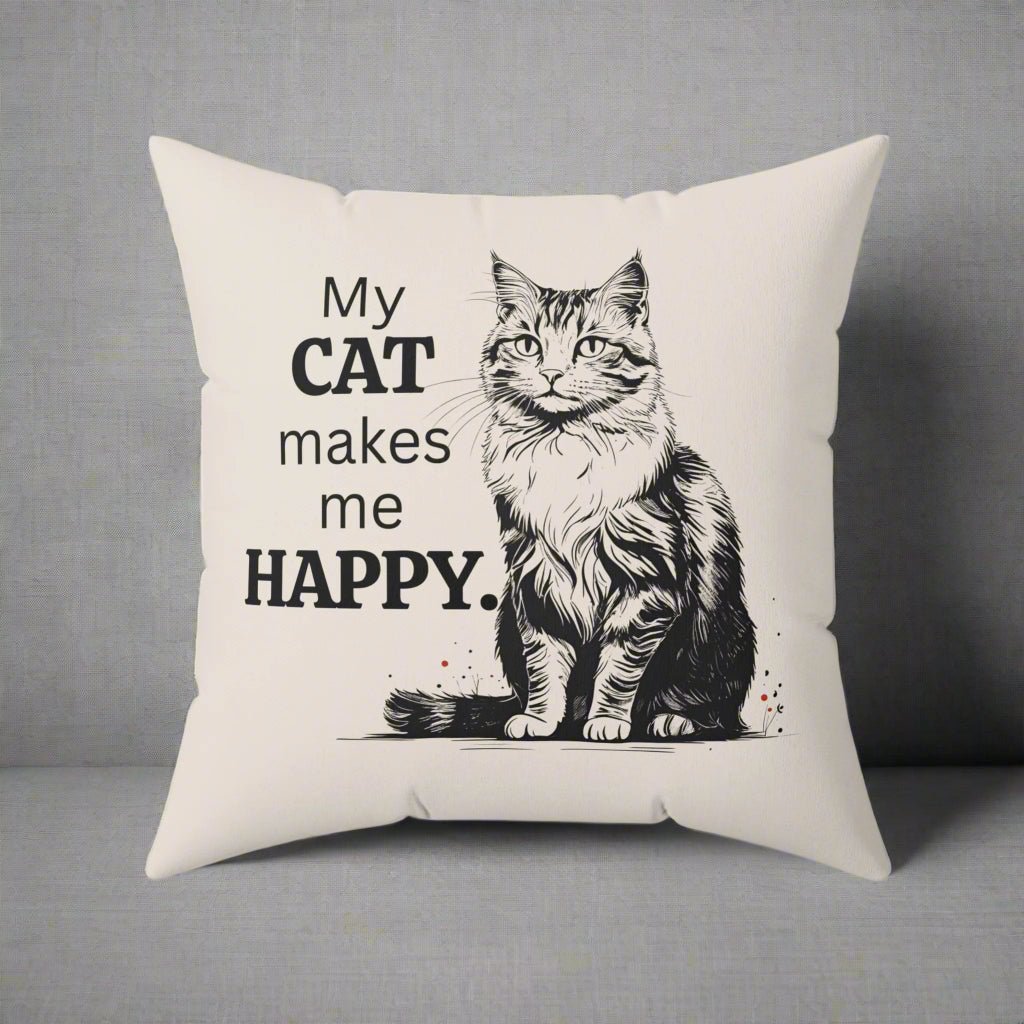 Cat Lover Decorative Pillow - Stylish Home Decor for Cat Owners