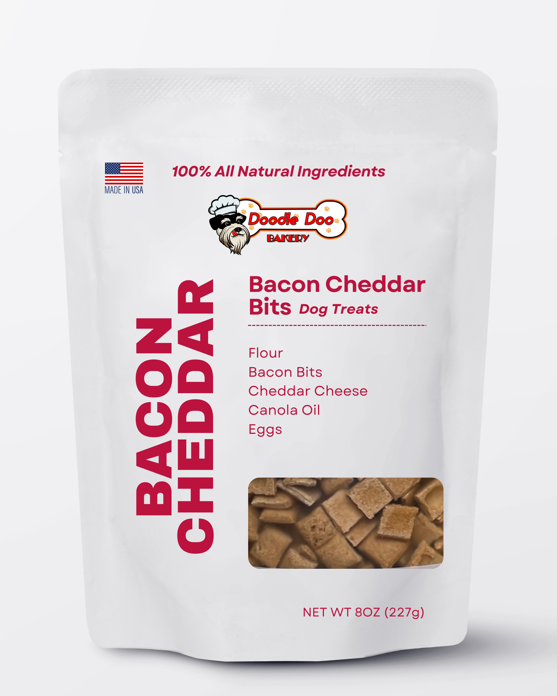 Homemade Dog Treats - 🥓 Bacon Cheddar Bits Treat 1/2lb