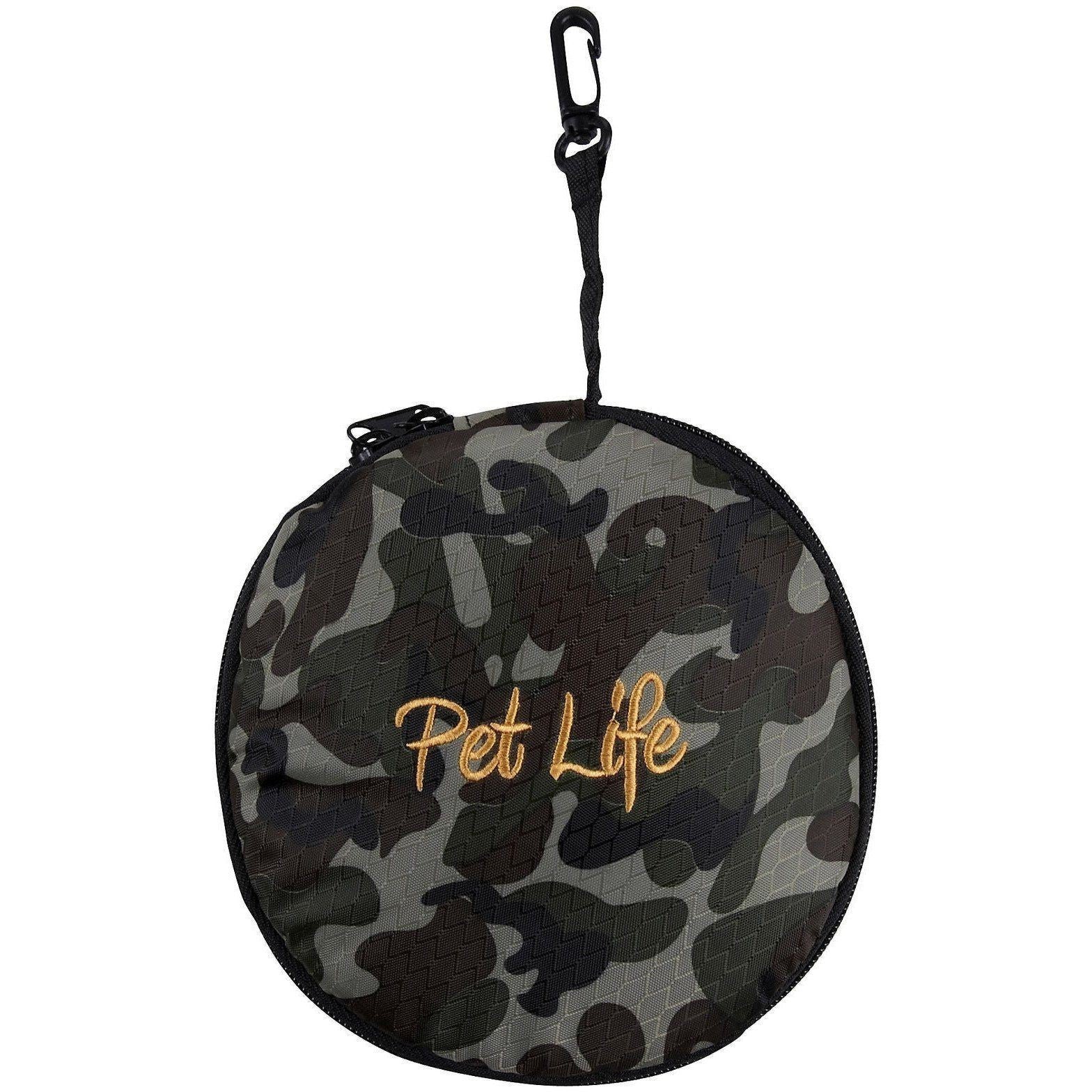 Pet Life ® 'Dual Folding' Food and Water Collapsible Pet Travel Cat and Dog Bowl